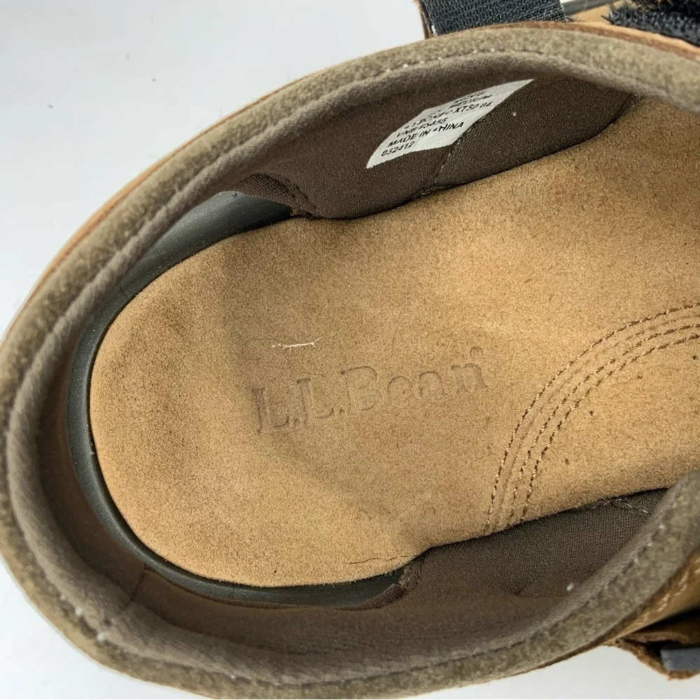 L.L. Bean Sandals Florsheim Brown Leather. Hook‎ and Loop Strap. Men’s 10 Med.